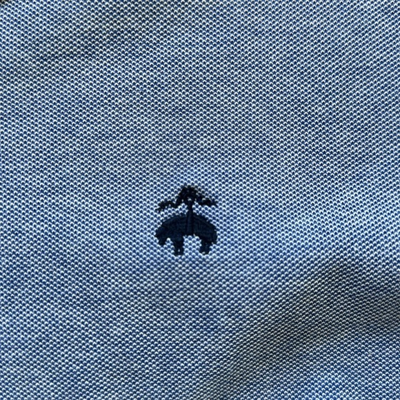 Brooks Brothers Performance Polo - Medium Slim Fit, Light Blue, Red/White Trim - Picture 4 of 4